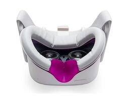 Комплект лицевого интерфейса для Oculus Quest 2 | VR COVER | Светло-серый, фиолетовый