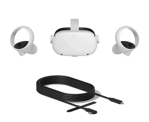 Купить комплект Oculus Quest 2 128Gb + кабель Oculus Link