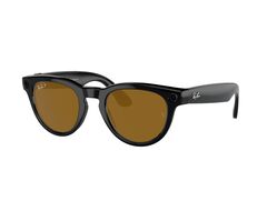Умные очки RAY-BAN HEADLINER| Цвет оправы - Shiny Black | Цвет линз - Dark Brown Polarized (2023)