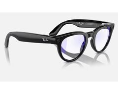 Умные очки RAY-BAN HEADLINER| Цвет оправы - Shiny Black | Цвет линз - Green-G15 Transitions (2023)