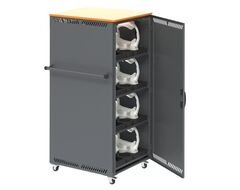 Тележка для зарядки и хранения VR-гарнитур с УФ -лампами на 16 устройств